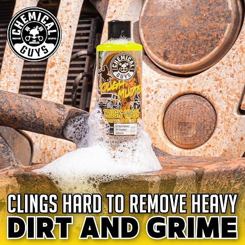 Chemical Guys Tough Mudder Jabón espumoso para lavado de camiones, todoterrenos y vehículos (Para cañones de espuma, pistolas de espuma o cubos de lavado), 3,79 l, aroma de limón