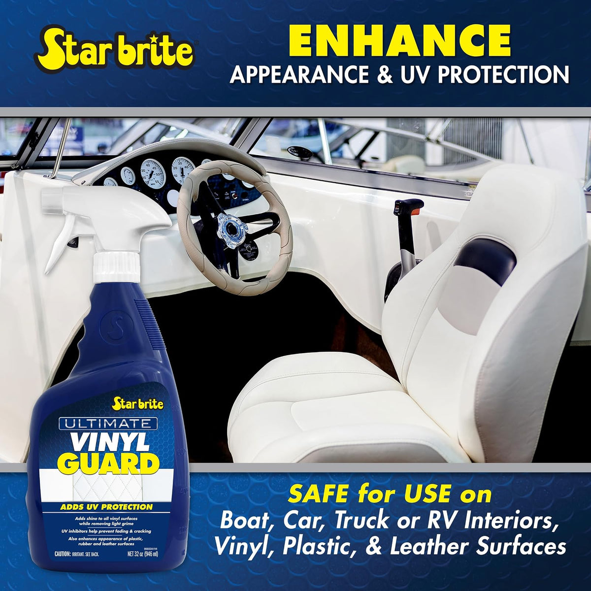 STAR BRITE Protector de Vinilo Ultimate, Protegión y Brillo, Azul, 946 ml, 095932