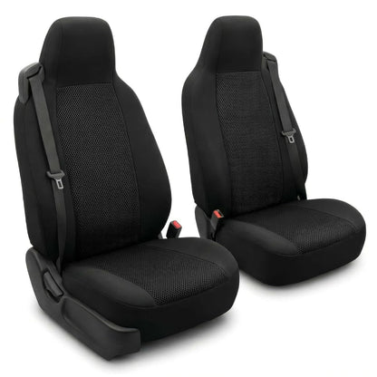 FH Group Fundas de Asiento Alto Compatibles con Cinturón Integrado Set de 2 - Black