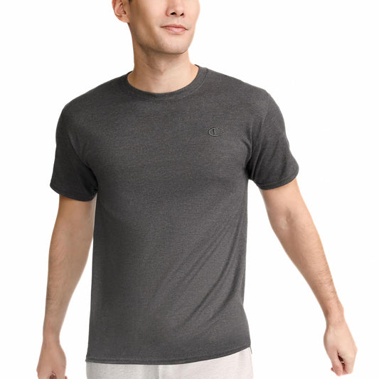 Champion Playera Clásica para Hombre, Cinta Suave en el Cuello, Costuras Reforzadas en los Hombros, Manga Corta, Color Blanco, Talla Grande y Alta