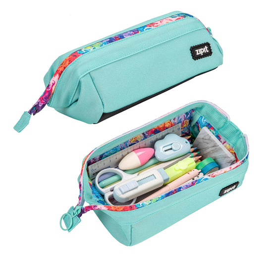 ZIPIT Estuche Lenny para lápices | Estuche de gran capacidad | Estuche escolar para la escuela, la universidad y la oficina (menta)