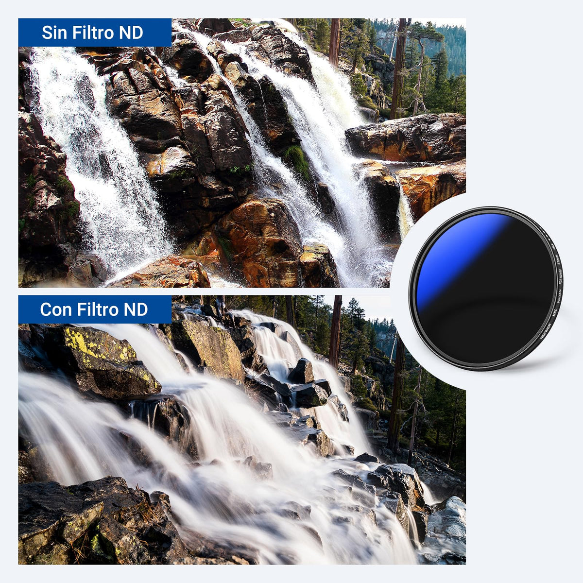 NEEWER 67mm Variable ND Filter ND2-ND400, Densidad Neutra Filtro de Lente | 1-9 Stops, Multiple Coatings, Water y Scratch Resistant