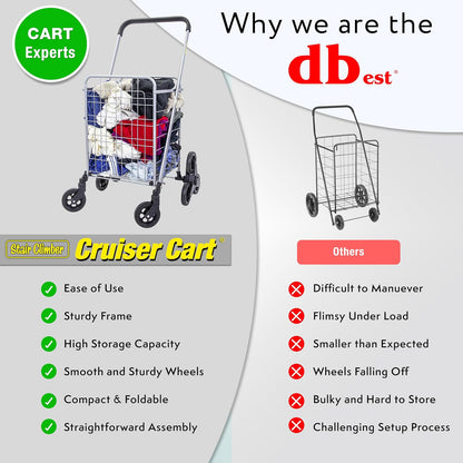 dbest Products - Cesta Plegable para Ropa Sucia con Ruedas, Plegable, compacta, Ligera, Color Plateado