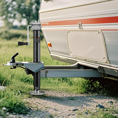 VEVOR Gato hidráulico para Remolque con Estructura en A, Capacidad de 5000 LB, Soporte con asa y Base Rectangular, Recorrido Vertical 15 Pulgadas, para autocaravanas, remolques para Caballos