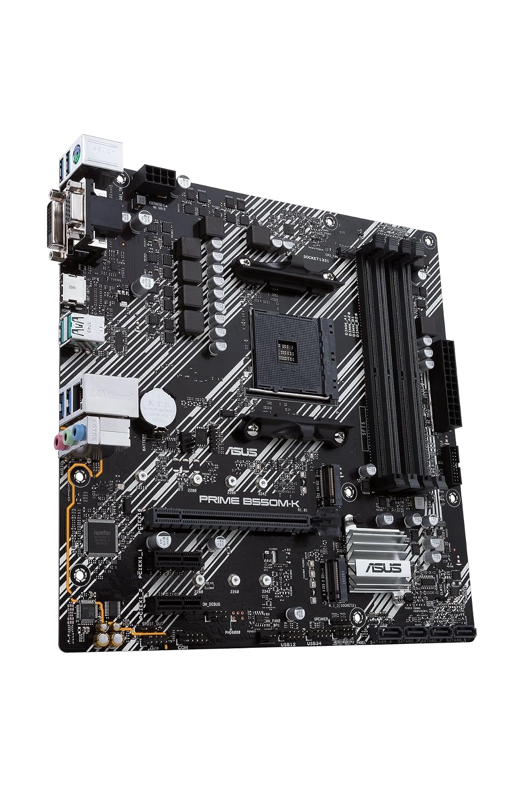 ASUS Tarjeta Madre Prime B550M-K PCIe 4.0 M.2 HDMI VGA DVI USB 3.1
