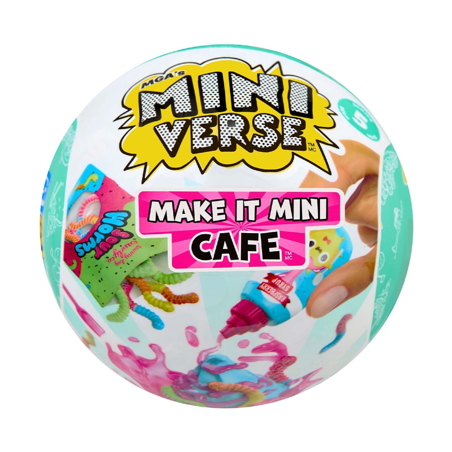 MGA's Miniverse, Make It Mini Cafe Serie 5, Miniaturas, Cápsula con Sorpresas, Coleccionables, 8 Años en Adelante