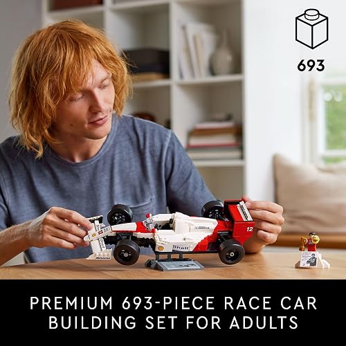 LEGO Icons McLaren MP4/4 y Ayrton Senna Modelo de Auto para Adultos 10330