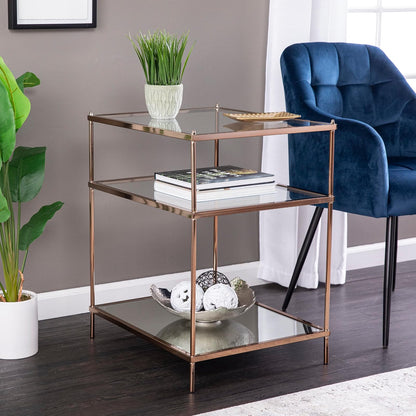 SEI Knox Side Table, Metallic Gold