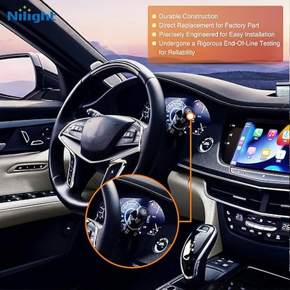 Nilight - Interruptor de señal de giro compatible con Chevy Suburban Tahoe 2007-2008, 2009, 2010, 2011, 2012, 2013, GMC Yukon XL 2007-2013, Cadillac Escalade Blinker, 2 años de garantía
