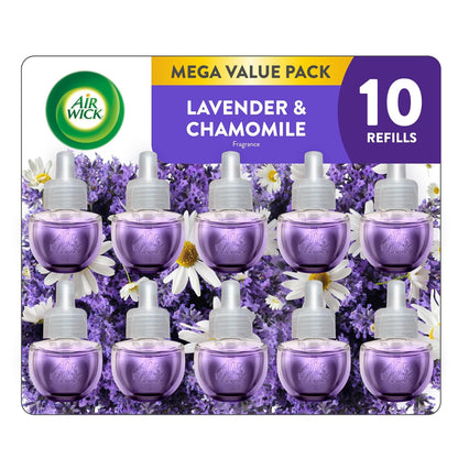 Air Wick Repuestos para Aromatizante Eléctrico Lavanda y Manzanilla, Paquete de 5 - 10 unidades