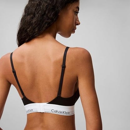 Calvin Klein Moderno Bralette Triangular Ligeramente Forrado de algodón Sujetador Deportivo para Mujer