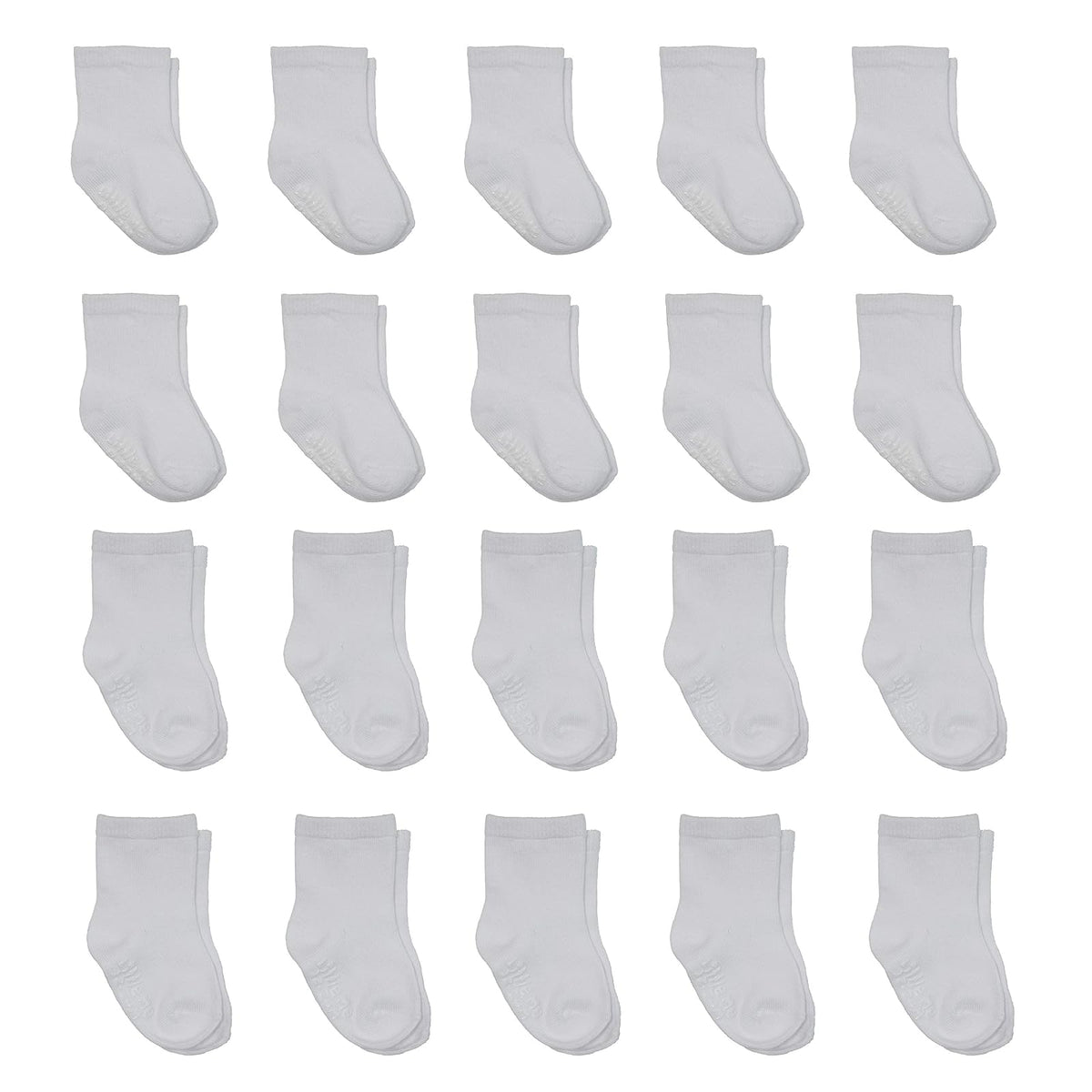 Little Me - Calcetines para bebé (20 pares, 0-12/12-24 meses), color blanco