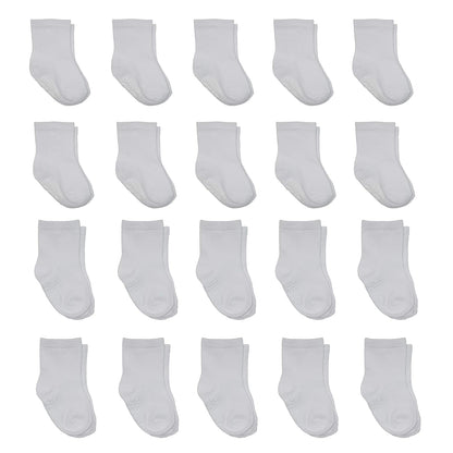 Little Me - Calcetines para bebé (20 pares, 0-12/12-24 meses), color blanco