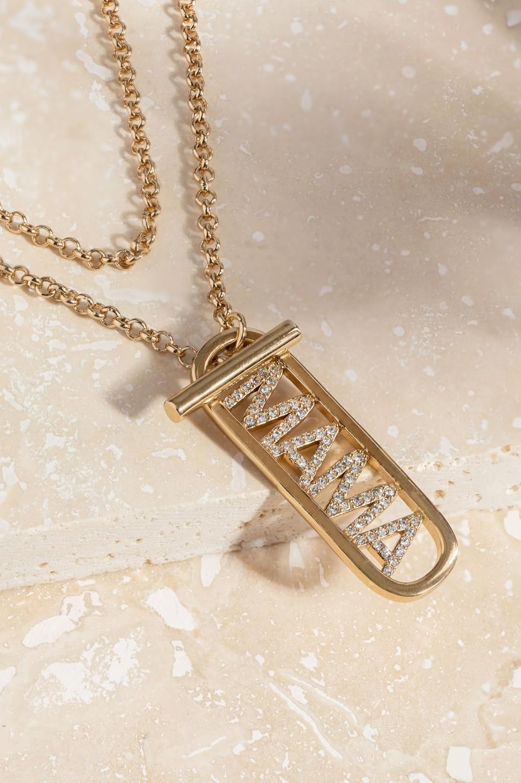 Alex and Ani:MAMA Pave Toggle Necklace