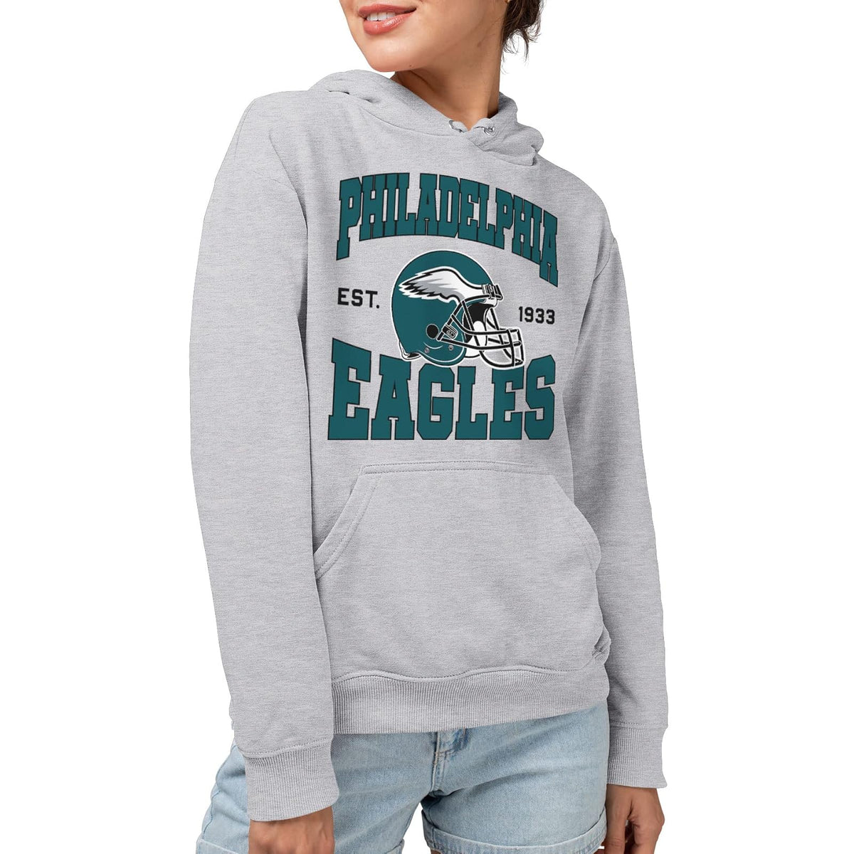 Junk Food Philadelphia Eagles Team Helmet - Sudadera con Capucha para Adultos Sudadera con Capucha Unisex Adulto