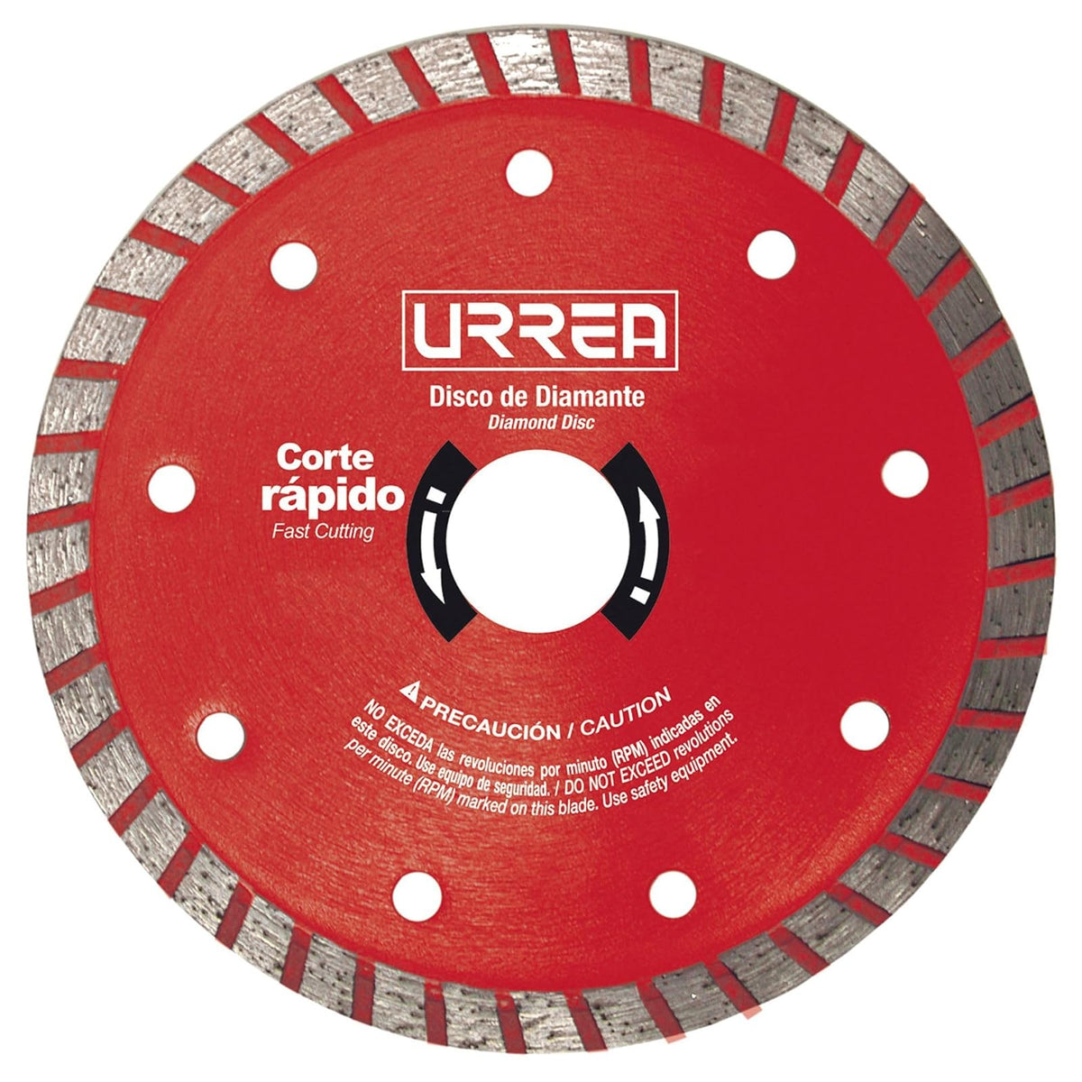 Urrea DDIT7 Disco de Diamante Uso Industrial Corte Turbo, 7" - 7"