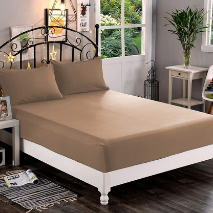 Sábana Bajera Ajustable Elegant Comfort de Microfibra - Gris pardo - California King