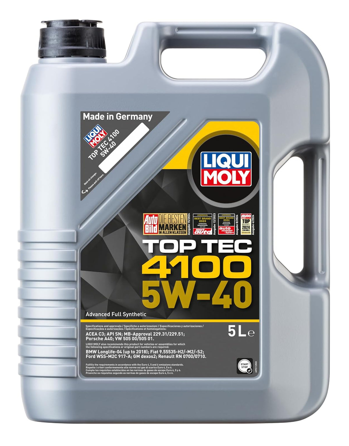 Top Tec 4100 5W-40 Aceite 100% sintético para motor.