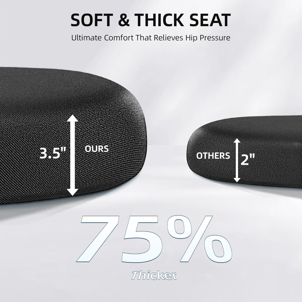 FelixKing - Silla ergonómica de Oficina, reposacabezas con Soporte Lumbar Ajustable, Silla giratoria para Oficina en casa con Respaldo Alto y reposabrazos, Silla de Juegos de Altura Ajustable (Negro)