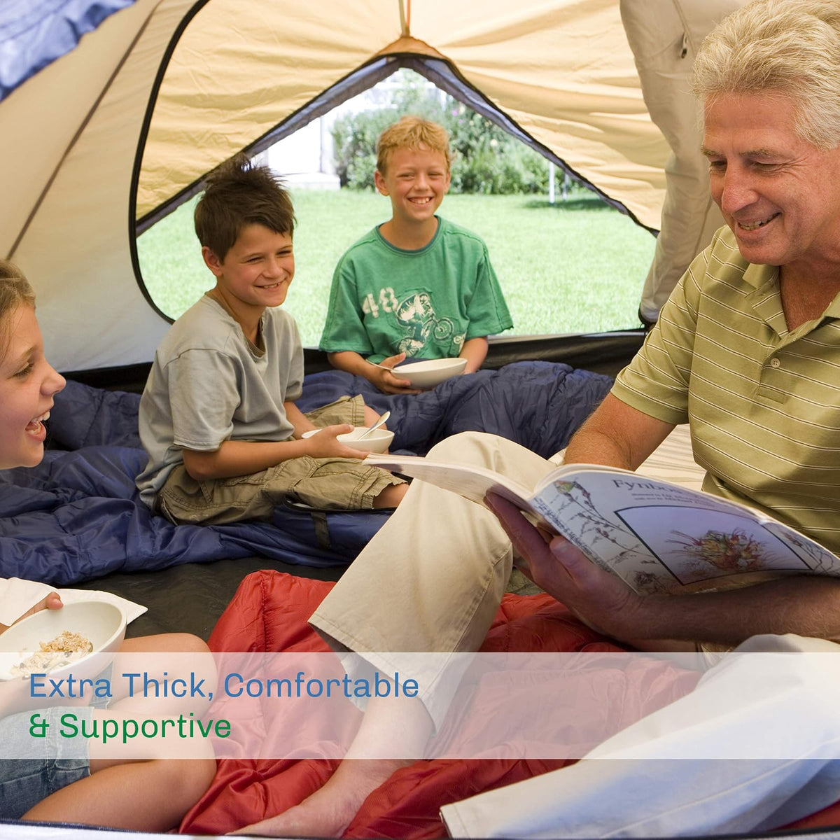 Wakeman Outdoors - Almohadilla de Dormir de Espuma para Acampar, Gruesa, Impermeable, con Correas de Transporte para cunas, Tiendas de campaña o Fiestas de Pijamas
