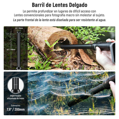 NEEWER 18mm 2X Macro Probe Lente para Teléfono con Rosca 17mm,Compatible con SmallRig/ShiftCam/SANDMARC Jaulas Celular para iPhone Samsung con Adaptador Lente 17mm,LS-51