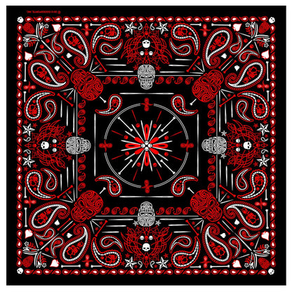 Hot Leathers Paisley Skull Bandana