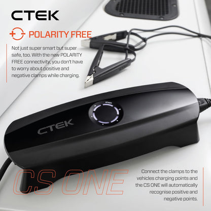 CTEK CS One, Cargador de batería portátil de 12 V, Cargador 4 en 1 con Banco de energía de Alta tecnología, para Automóvil, teléfono, computadora, mantenedor de batería Inteligente, Alternativa de