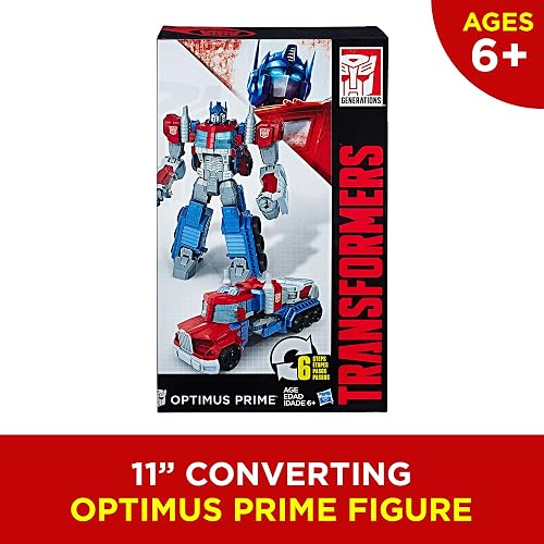 Transformers - Figura de acción Toys Heroic Optimus Prime, figura atemporal a gran escala, que se convierte en un camión de juguete, juguetes para niños de 6 años o más, 11 pulgadas (exclusiva de )