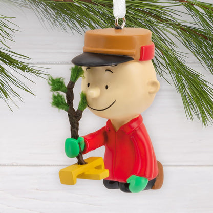 Hallmark Peanuts Charlie Brown con Adorno navideño de árbol, Regalos para Fans de los Cacahuetes