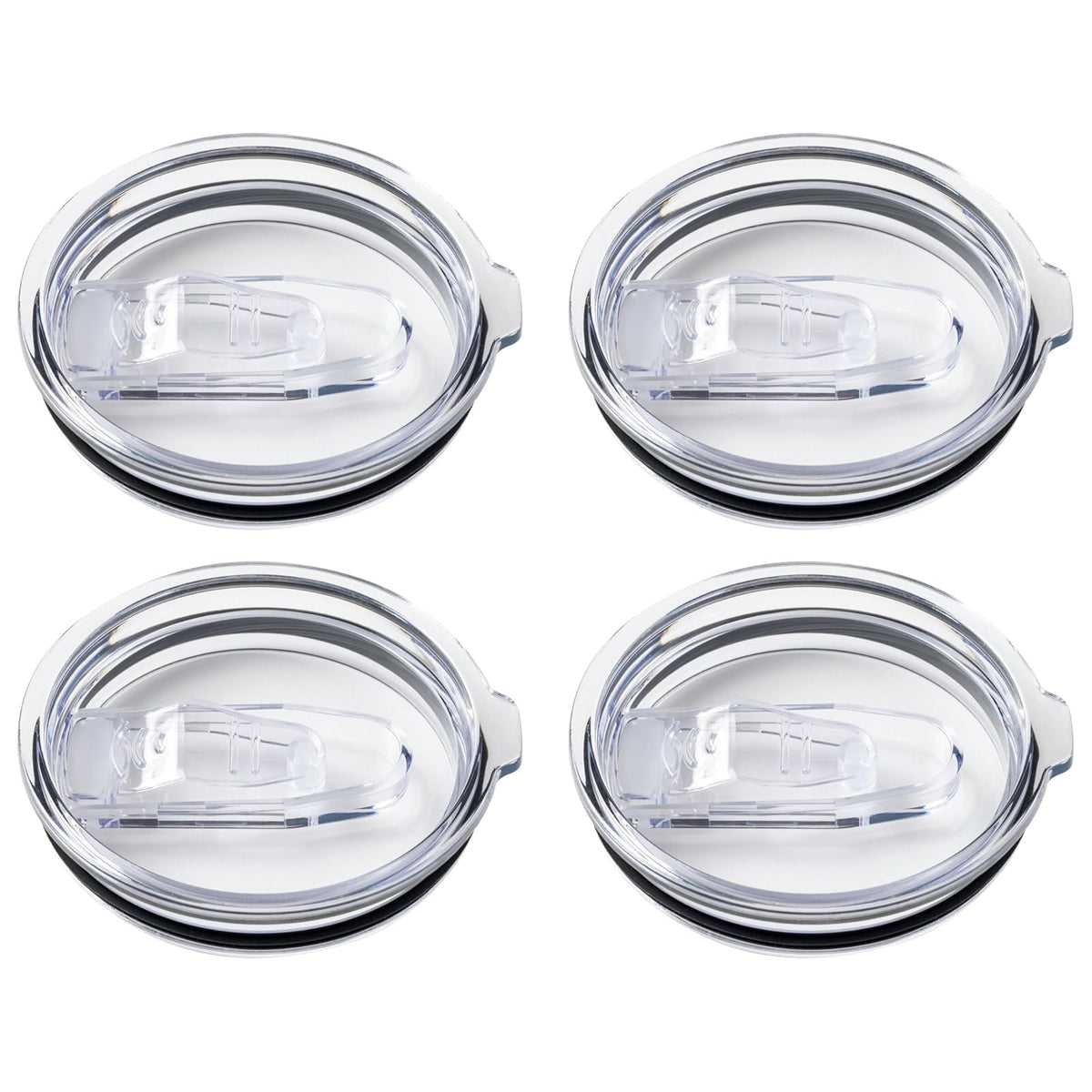 Silver Buffalo - Paquete de 4 tapas de repuesto para vaso de acero inoxidable de 40 onzas