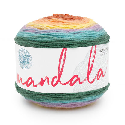 Lion Brand - Hilo ligero Mandala DK para tejer, ganchillo y manualidades, Doxy, 1 paquete, fibra acrílica autorayas para mantas de bebé, chales multicolor y cárdigans abigarrados