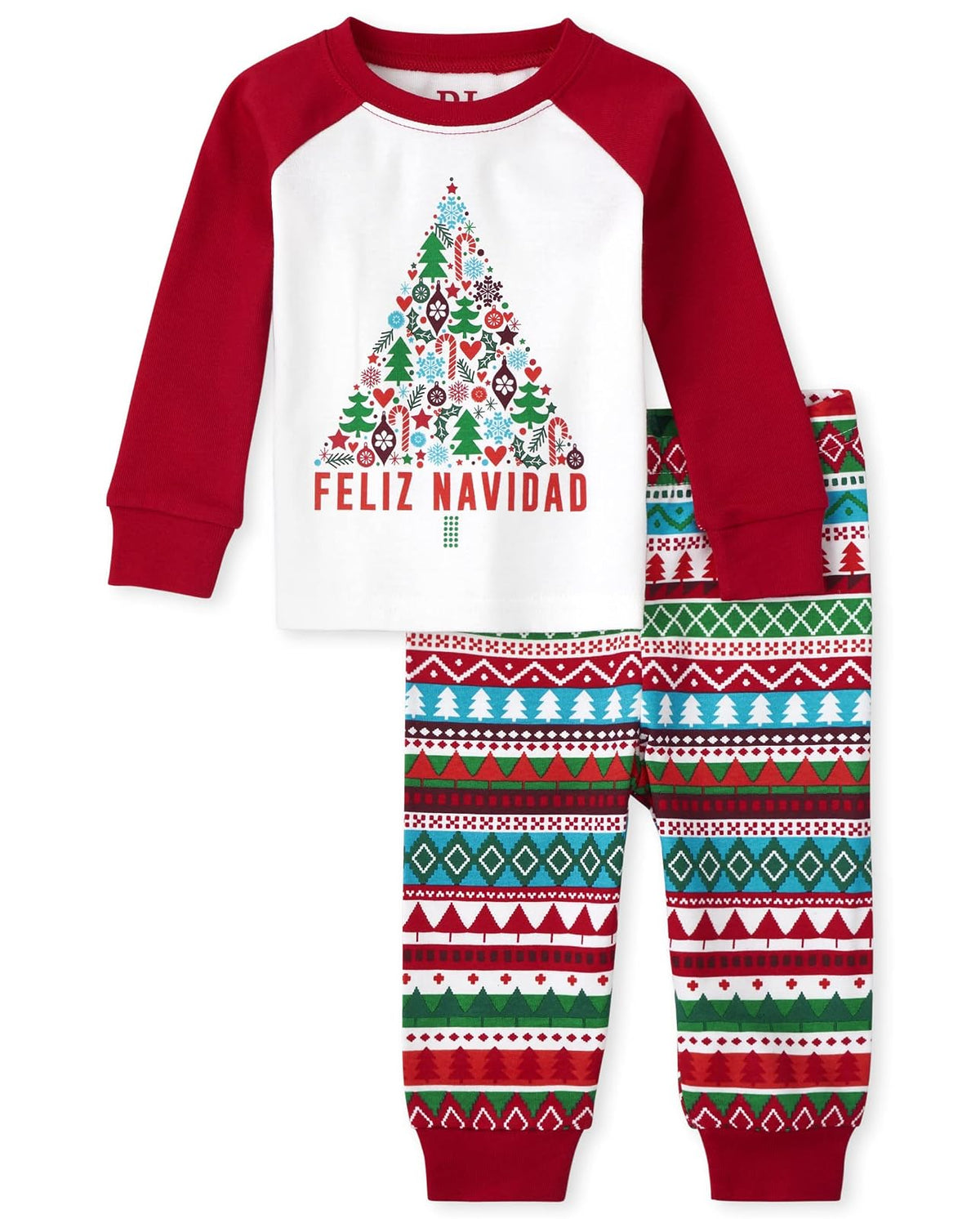 The Children's Place Baby Family Matching, Feliz Navidad Christmas Pajama Sets, Cotton