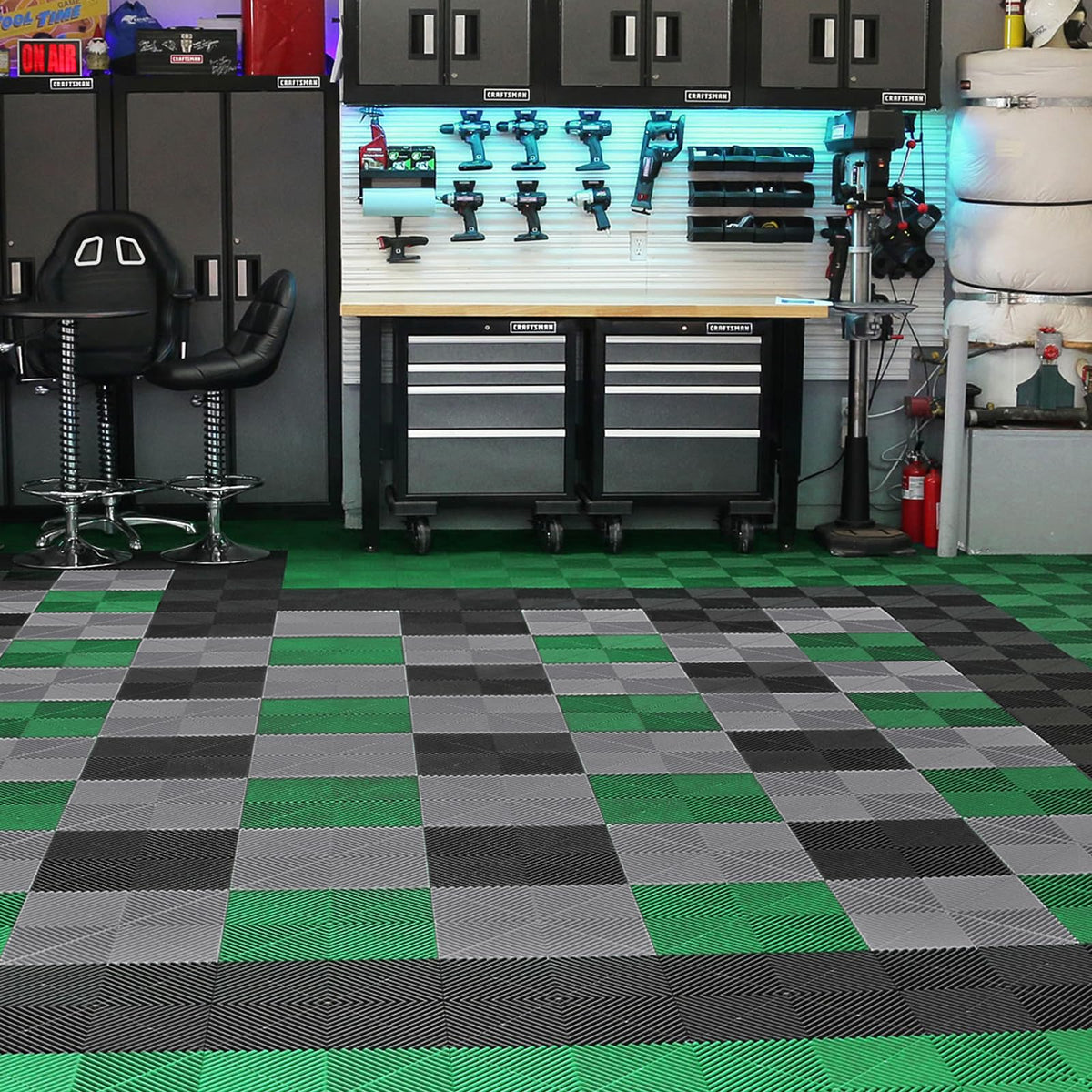 VEVOR Alfombrilla de Drenaje Entrelazada de 310 x 310 x 15,1 mm, 40 Alfombrillas de Drenaje Entrelazadas, Alfombrilla de Drenaje de Polipropileno Antideslizante para Suelo, Baño, Garaje, Jardín, Gris