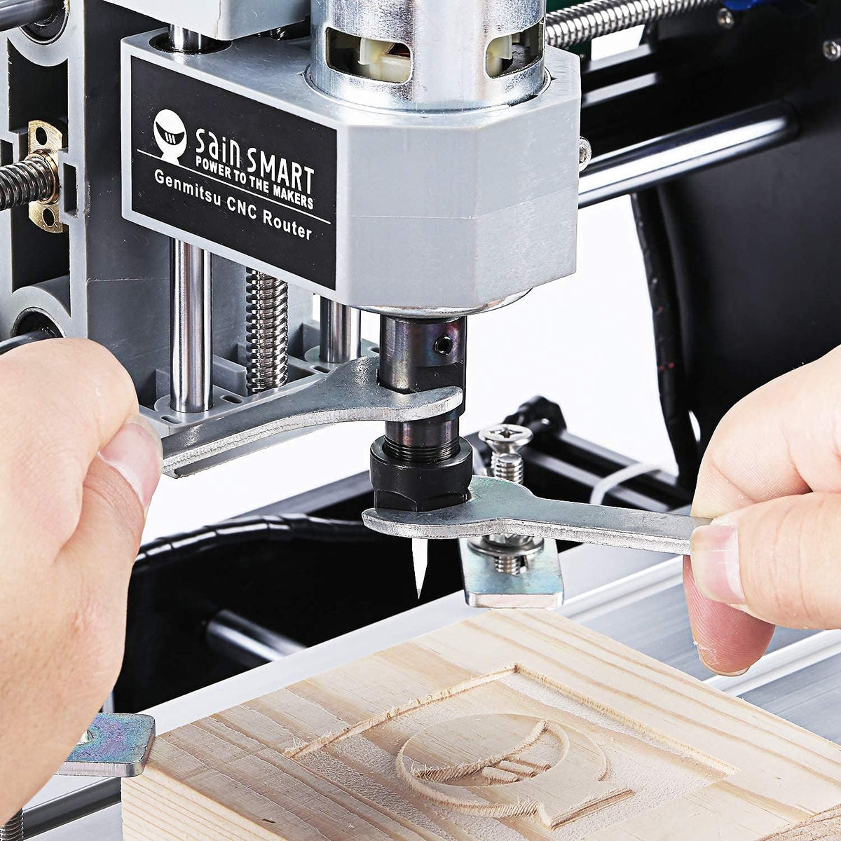Genmitsu - Kit de enrutador CNC 3018-PRO GRBL Control, 3 ejes, plástico acrílico, PCB, PVC, tallado en madera, fresado y grabado, área de trabajo XYZ de 300 x 180 x 45 mm