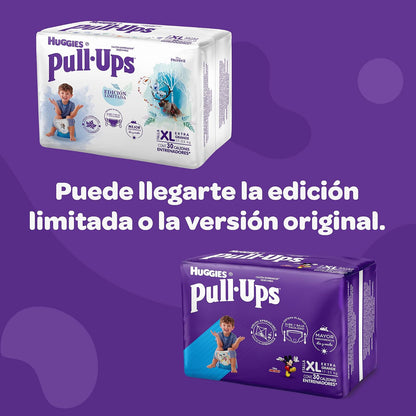 Huggies Pull-Ups Calzoncitos Entrenadores, Edición Limitada Frozen, Talla Extragrande Niño, Paquete con 30 Piezas, Ideal para niños de 18 kg o más