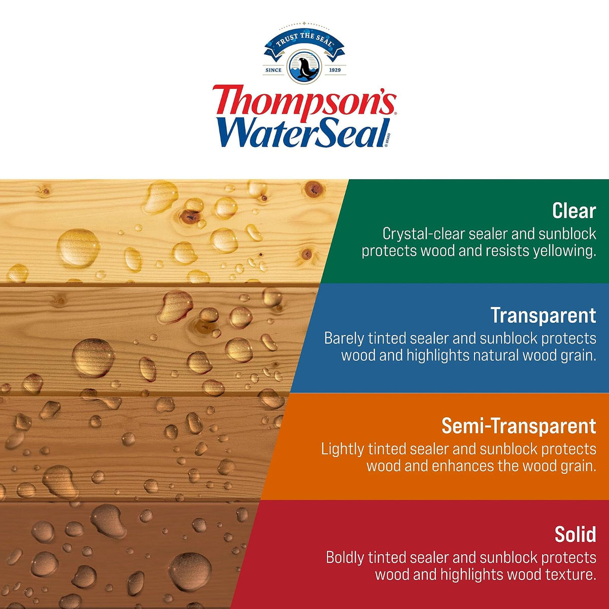 Thompson's WaterSeal Protector para madera Transparente, 3.78l
