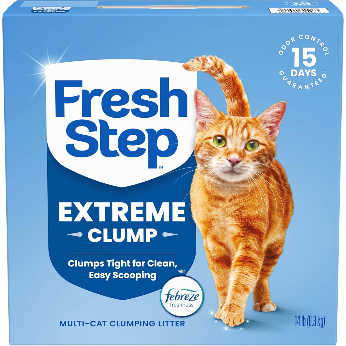 Fresh Step Advanced Multi-Cat Arena Aglomerante para Gato, Control de Olores - 14 lb - Extreme - Arena