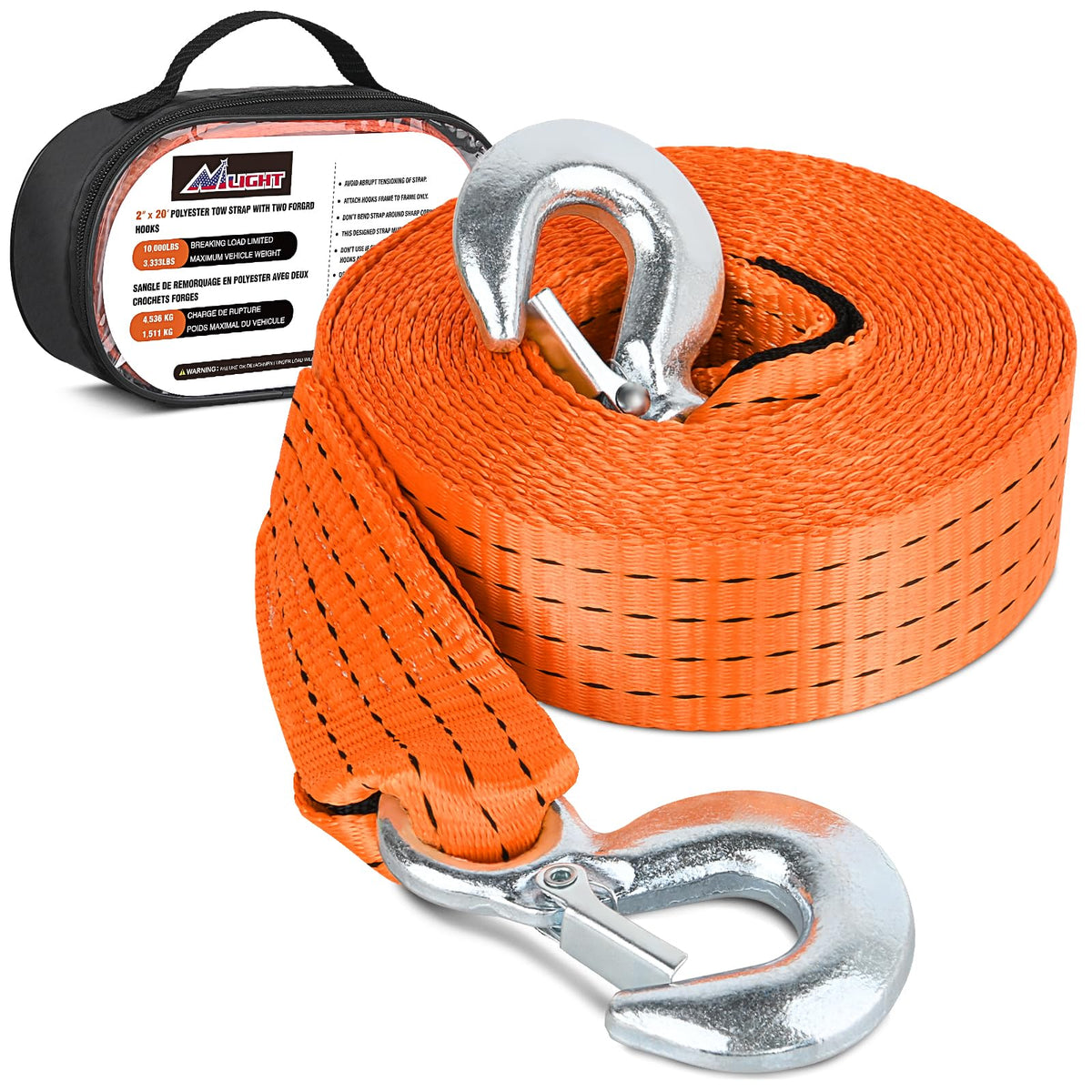Nilight Correas de Amarre para Ejes, Resistencia 11,127 lb - Orange 10