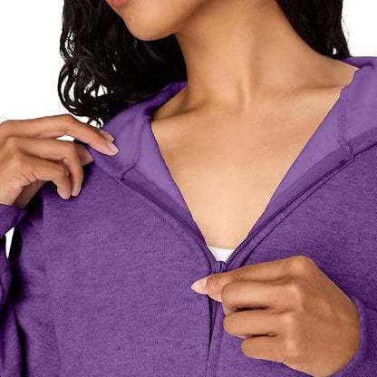 Hanes Sudadera con Capucha y Cierre Completa Ecosmart Chamarra de Calentamiento o Pista para Mujer