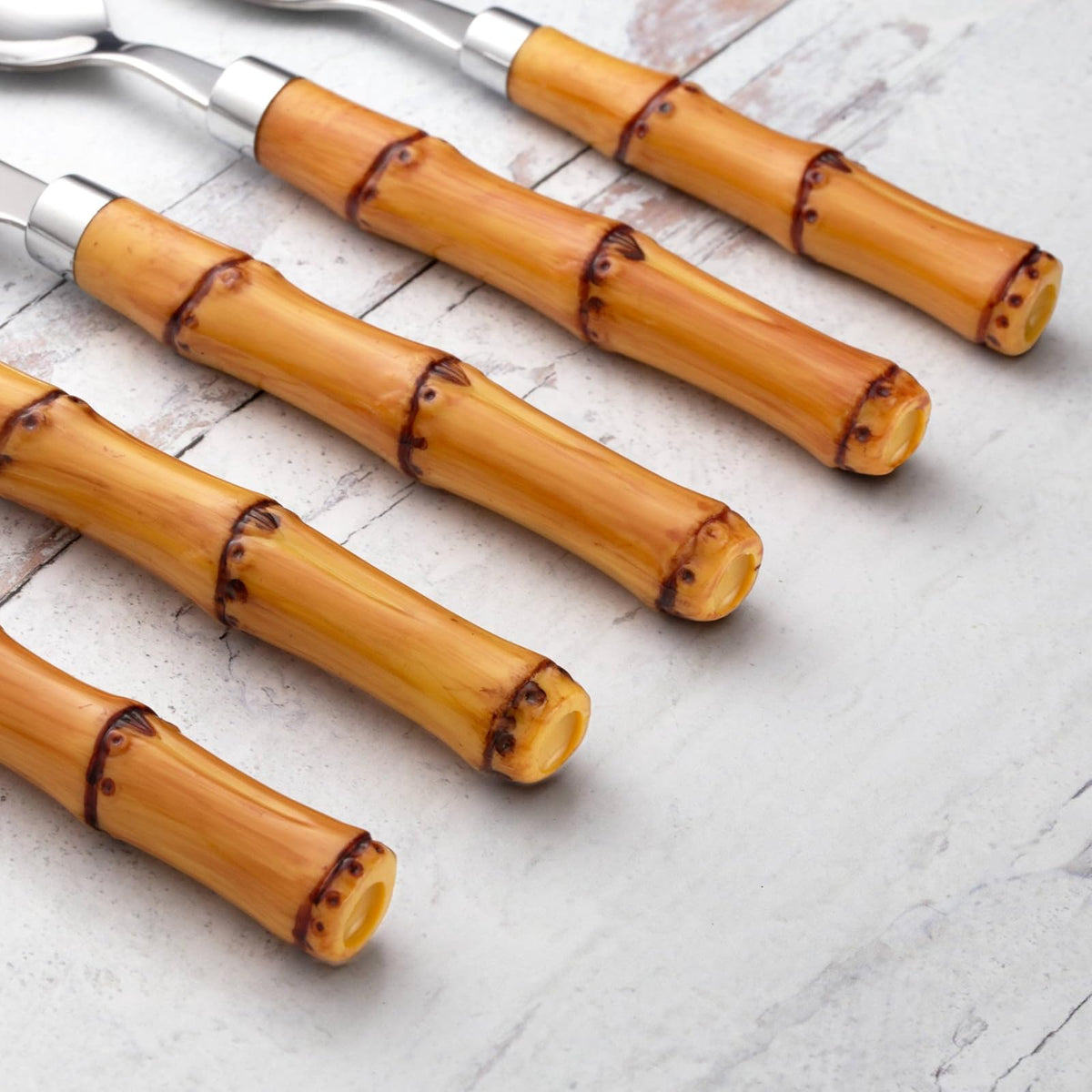 Cambridge Silversmiths Cubiertos Bamboo 20 Piezas Acero 18/0 Mango Plástico Para 4