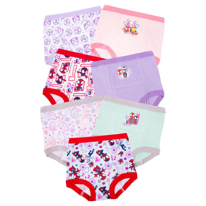 Marvel Spiderman & Ghost Spider Exclusive Toddler Panties & Potty Training Pants 2t-8 Ropa Interior de formación para bebés y niños pequeños Niñas