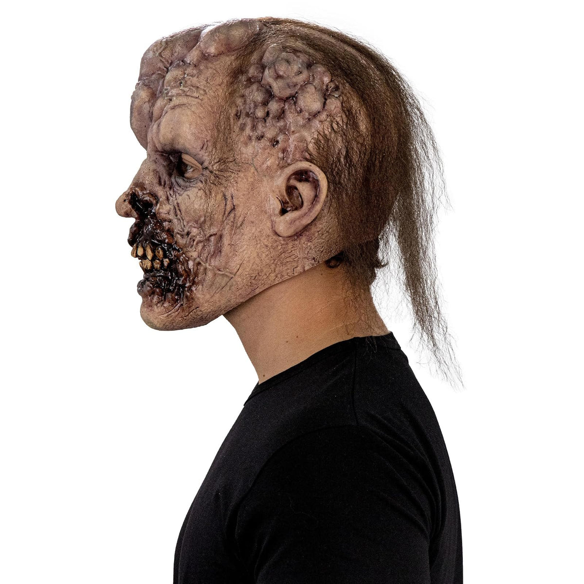 Ghoulish Productions Máscara De Látex Tumoral Deceased, Accesorio Látex Cosplay Zombie Enfermo, Disfraz Aterrador para Halloween y Fiestas Temáticas, Cosplay Zombi Tumor, Diseño Artesanal