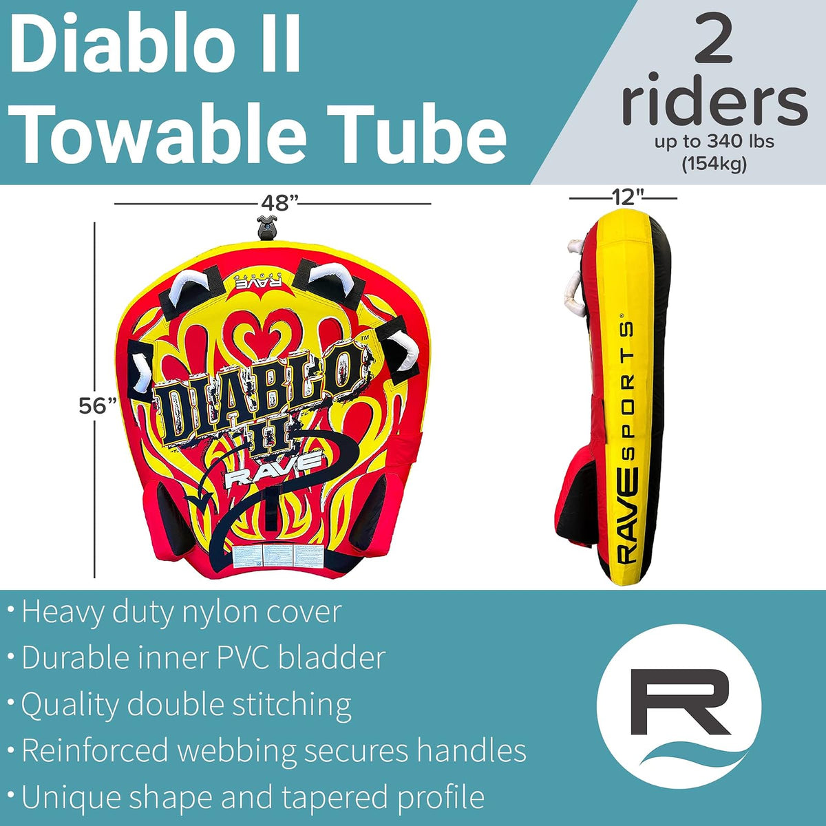 RAVE Sports Diablo - Tubo remolcable para Barco