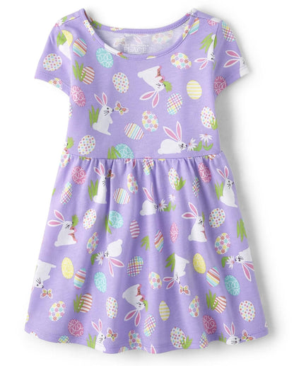 The Children's Place Vestidos Casuales de Manga Corta para niñas pequeñas Atuendo de Jugador para Bebé-Niñas