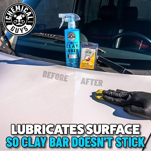 Chemical Guys OG Clay Bar & Lubber Kit Lubricante Sintético, Uso Ligero/Medio, 473 ml (2 Artículos), Amarillo