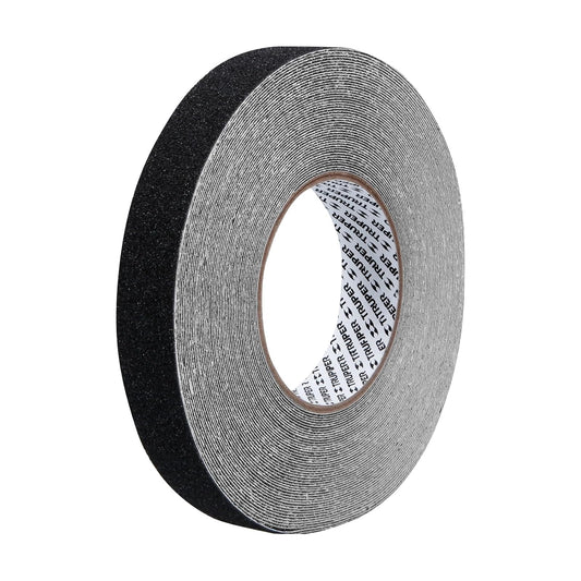 Truper CIA-118N, Rollo de 18 m de cinta antiderrapante negra 25mm con abrasivo
