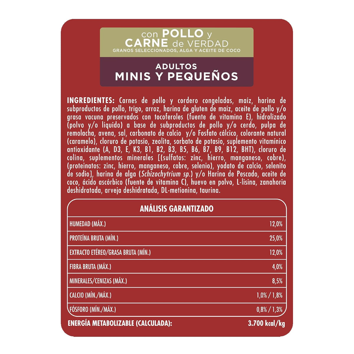 Purina One Adulto Raza Minis y Pequeños Sabor Pollo y Carne 3.5Kg