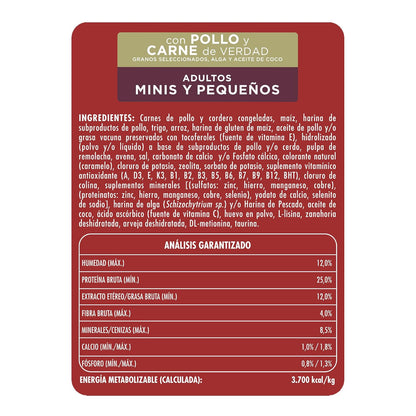 Purina One Adulto Raza Minis y Pequeños Sabor Pollo y Carne 3.5Kg
