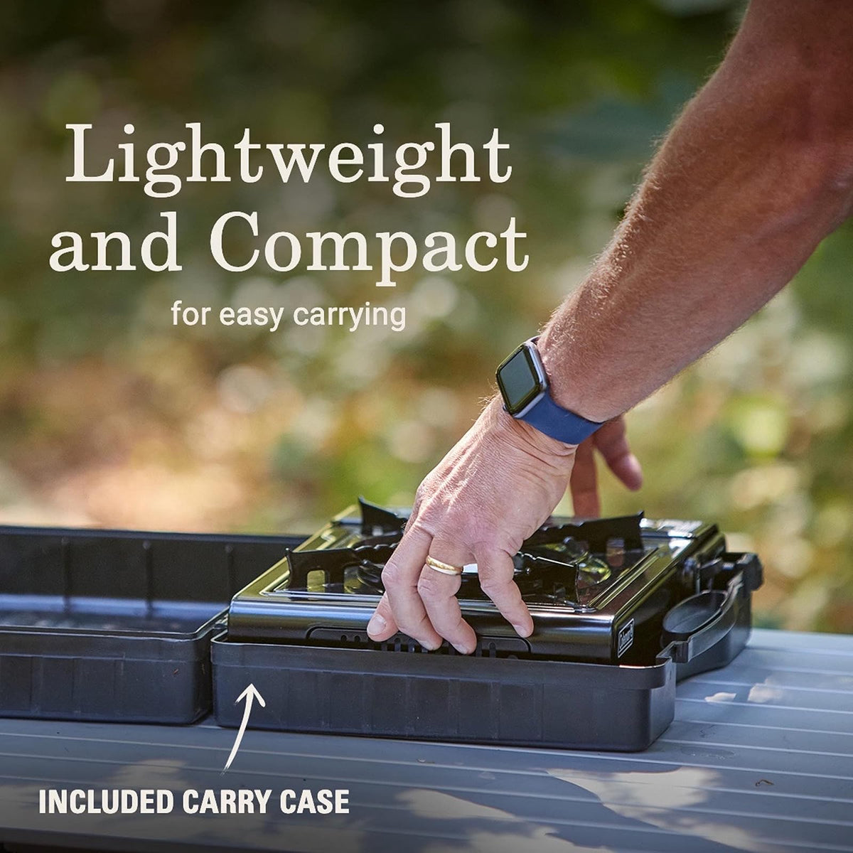Coleman Classic - Estufa de butano de 1 quemador, estufa de camping portátil con funda de transporte y botón de arranque, incluye control preciso de temperatura y 7.650 BTU de potencia para camping,