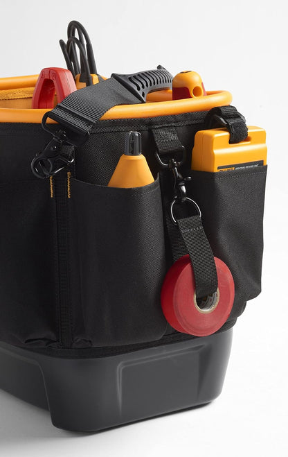 Bolsa Organizadora Profesional Fluke TB25 Cubo Rígido 5.2 Gal (≈20 l) 28 Bolsillos Fondo impermeable y Cuerpo de Poliéster 600D Ideal para Herramientas de Campo